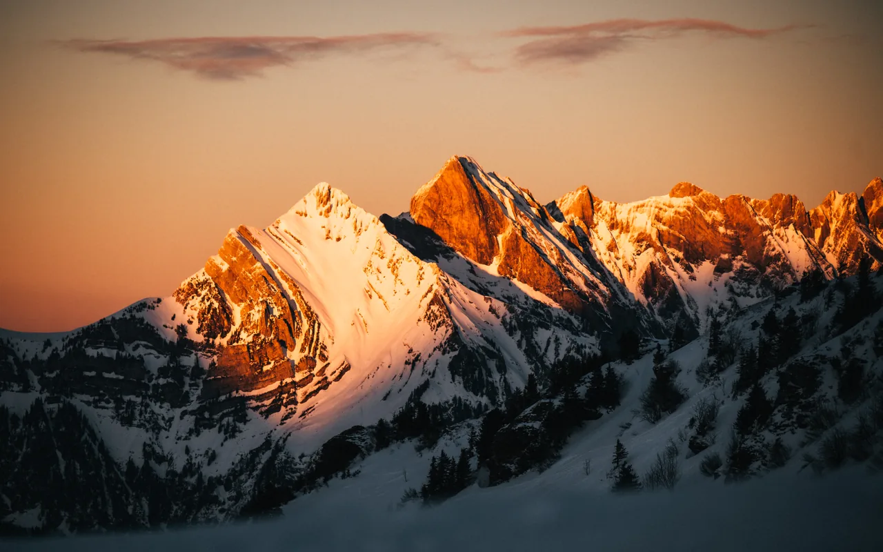 Alpengluehen, Landschaftsfotografie Schweiz von Thomas Leuthard
