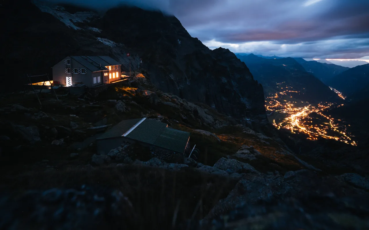 Huette nacht, Landschaftsfotografie Schweiz von Thomas Leuthard