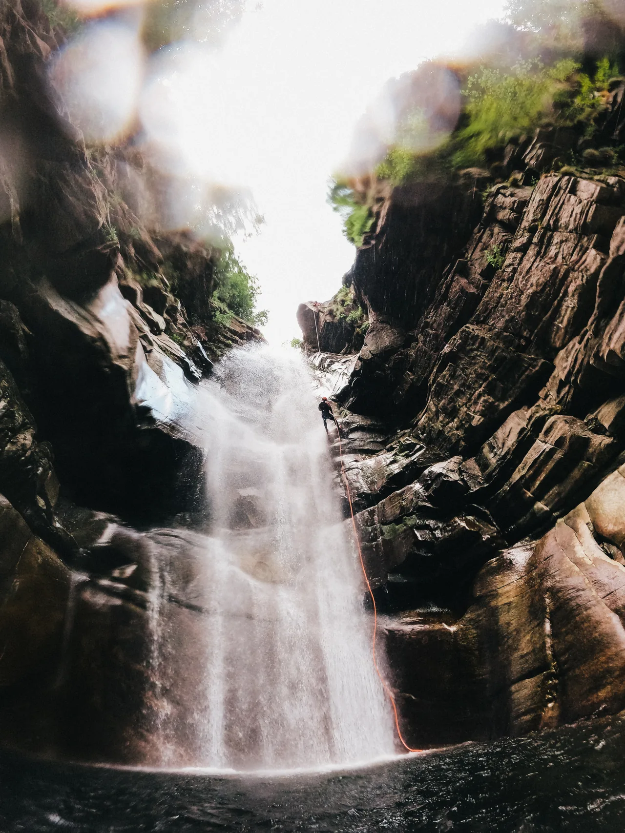 Canyoning wasserfall, Outdoor, Sportfotografie von Thomas Leuthard
